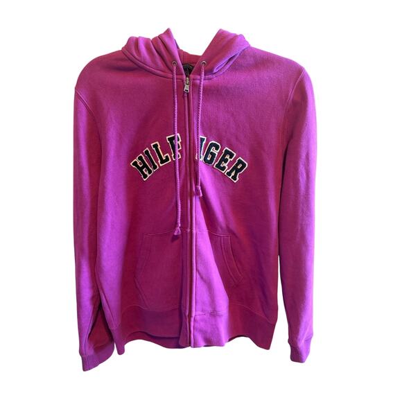 Tommy Hilfiger Jackets & Blazers - Tommy Hilfiger Purple Full Zip Up Hoodie Fleece Jacket Sweat Women's Sz XL